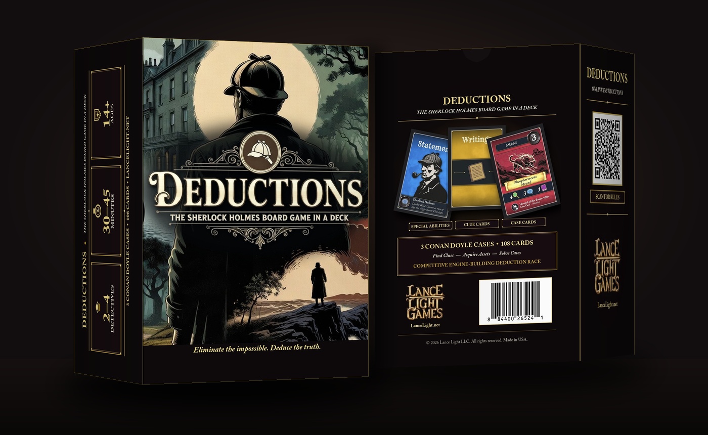 Deductions 108-Card Tuck Box V3 Front and Back Showcase
